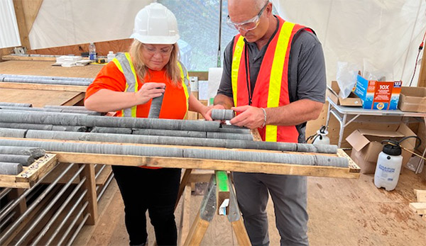 Examining cores