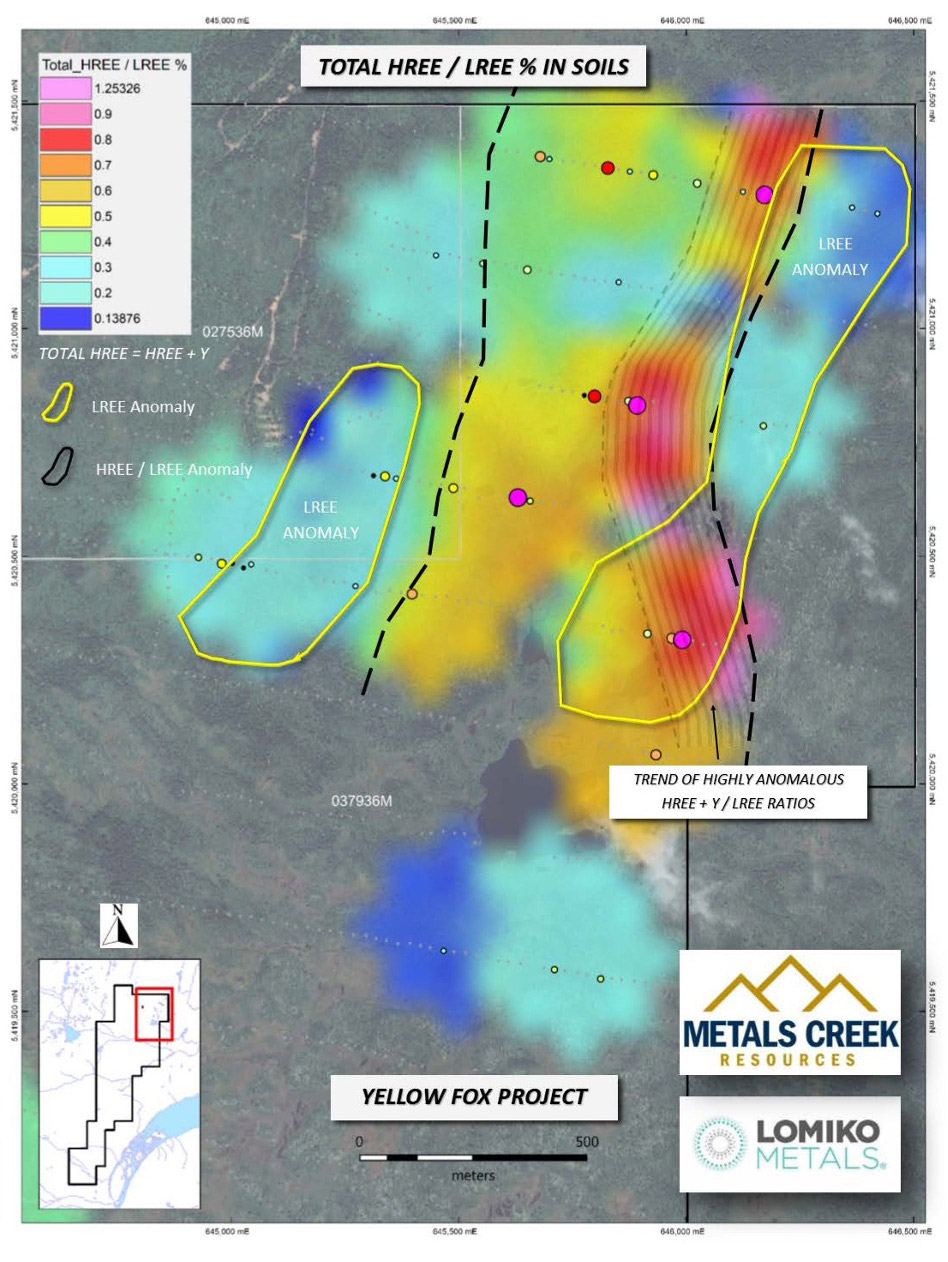 Lomiko Metals Continues to Expand on Newly Discovered REE Anomalies at the Yellow Fox Critical Metals/REE Property Located in Central Newfoundland